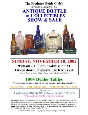 Great selection of antique bottles, jugs, advertising, an