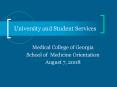 University and Student Services PowerPoint PPT Presentation