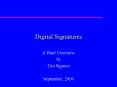Digital Signatures PowerPoint PPT Presentation