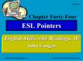 ESL Pointers PowerPoint PPT Presentation