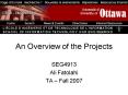 An Overview of the Projects PowerPoint PPT Presentation