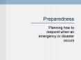 Preparedness PowerPoint PPT Presentation