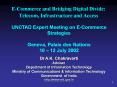 1. E-Commerce and Bridging Digital Divide: Telecom PowerPoint PPT Presentation