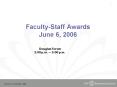 FacultyStaff Awards June 6, 2006 PowerPoint PPT Presentation