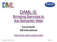 DAMLS: Bringing Services to the Semantic Web