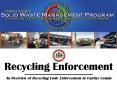 Recycling Enforcement PowerPoint PPT Presentation