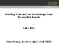 Gaining Competitive Advantage from Intangible Assets PowerPoint PPT Presentation