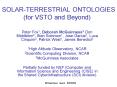 SOLARTERRESTRIAL ONTOLOGIES for VSTO and Beyond PowerPoint PPT Presentation