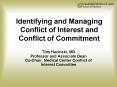 Identifying and Managing Conflict of Interest and Conflict of Commitment PowerPoint PPT Presentation