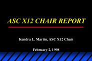 ASC X12 CHAIR REPORT