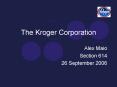 The Kroger Corporation PowerPoint PPT Presentation