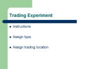 Trading Experiment