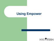 Using Empower