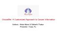 Oncosifter: A Customized Approach to Cancer Information PowerPoint PPT Presentation
