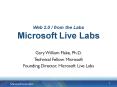 Web 2.0 from the Labs Microsoft Live Labs PowerPoint PPT Presentation