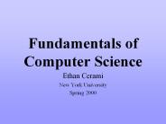 Fundamentals of Computer Science