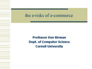the erisks of ecommerce