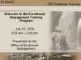 Welcome to the Enrollment Management Training Program