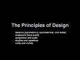 The Principles of Design PowerPoint PPT Presentation