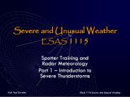 Severe and Unusual Weather ESAS 1115