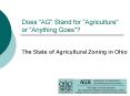 Does "AG" Stand for "Agriculture" or "Anything Goes" PowerPoint PPT Presentation