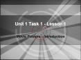 Unit 1 Task 1 Lesson 1 PowerPoint PPT Presentation