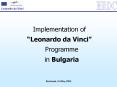 Leonardo da Vinci programme is a seamless continuation o PowerPoint PPT Presentation