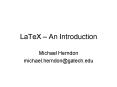 LaTeX An Introduction PowerPoint PPT Presentation