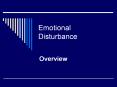 Emotional Disturbance PowerPoint PPT Presentation