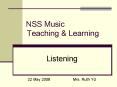 NSS Music Teaching PowerPoint PPT Presentation