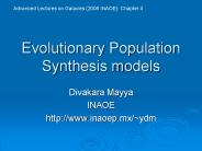 Evolutionary Population Synthesis models