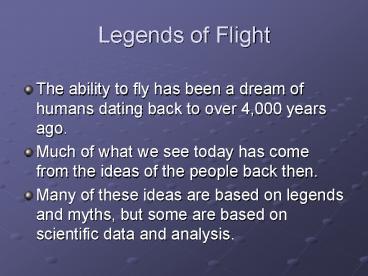 Legends of Flight