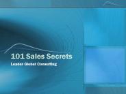 101 Sales Secrets PowerPoint PPT Presentation