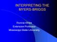 INTERPRETING THE MYERSBRIGGS PowerPoint PPT Presentation