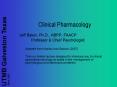 Clinical Pharmacology PowerPoint PPT Presentation