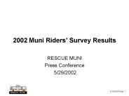 2002 Muni Riders Survey Results