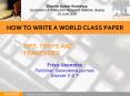 HOW TO WRITE A WORLD CLASS PAPER PowerPoint PPT Presentation