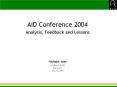 AID Conference 2004 PowerPoint PPT Presentation