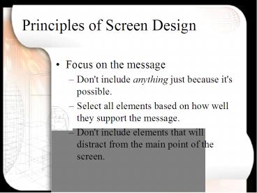presentation player overlay