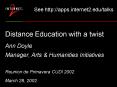 Distance Education with a twist PowerPoint PPT Presentation