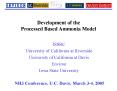 Development of the Processed Based Ammonia Model PowerPoint PPT Presentation