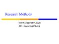 Research Methods PowerPoint PPT Presentation