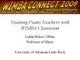 Training Piano Teachers with WIMBA Classroom PowerPoint PPT Presentation