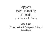 Applets Event Handling Threads and more in Java