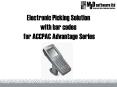 Electronic Picking Solution PowerPoint PPT Presentation