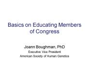 Basics on Educating Members of Congress