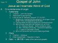 Topic 14Gospel of John: Jesus as Incarnate Word of God PowerPoint PPT Presentation