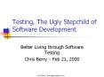 Testing, The Ugly Stepchild of Software Development PowerPoint PPT Presentation