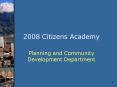 2008 Citizens Academy PowerPoint PPT Presentation