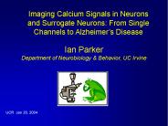 Ian Parker Department of Neurobiology